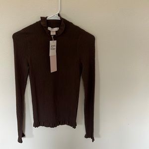 Dark brown Rachel Parcel l/s top